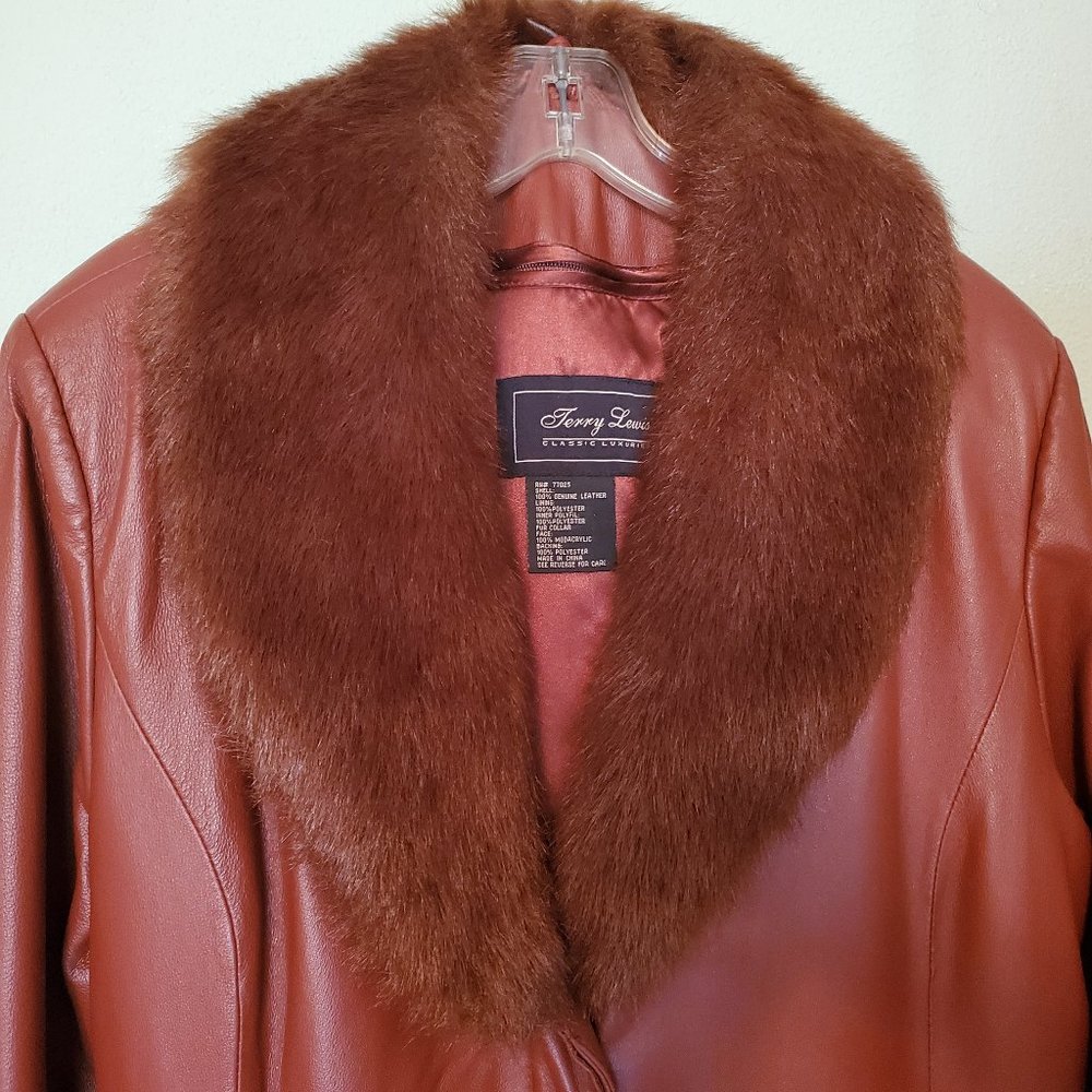 Terry Lewis Classic Luxuries Large Dark Rust Coat
